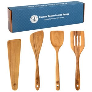 Wooden Kitchen Utensil Set of 4